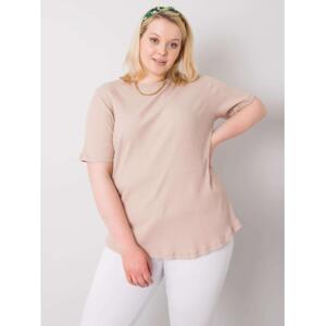 Dámska plus size blúzka STELLA beige