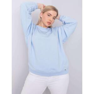 Dámska plus size bavlnená mikina MISCHA light blue
