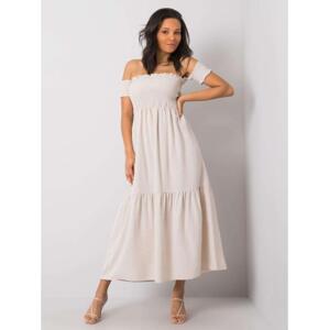 Dámske volánové šaty Pallavi RUE PARIS beige