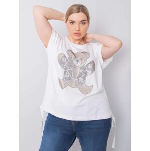 Dámska blúzka plus size MARLENE biela