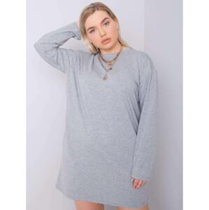 Dámske plus size šaty GISELLE sivé