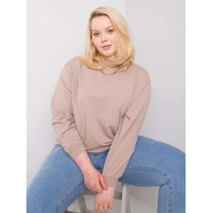 Dámska mikina plus size HARMONY dark beige