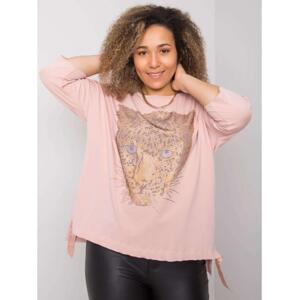 Dámska plus size blúzka DARREN pink