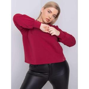 Dámska plus size mikina FLORENTIA bordová