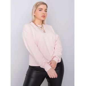 Dámska plus size mikina FLORENTIA svetlo ružová