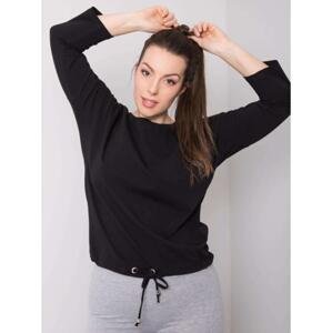 Dámska bavlnená blúzka plus size SANDY black