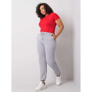 Dámske plus size tepláky BEATRIZ sivé