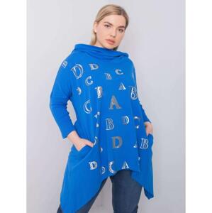 Dámska blúzka plus size AINA tmavomodrá
