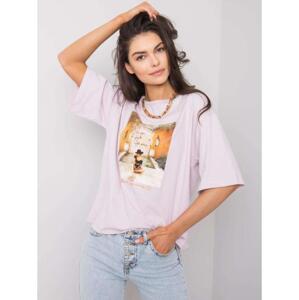 Dámske tričko s potlačou lila Morris light pink