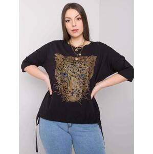 Dámska blúzka plus size DARREN čierna