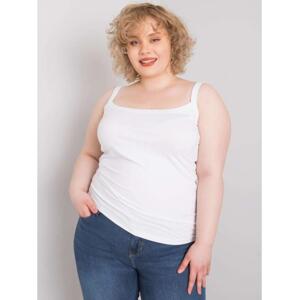 Dámsky plus size bavlnený top SCARLETTE white