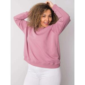 Dámska plus size bavlnená mikina DONNA pink