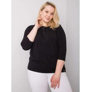 Dámska blúzka plus size z bavlny JODIE čierna