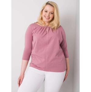 Dámska plus size bavlnená blúzka JODIE pink