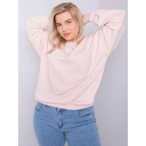 Dámska plus size mikina s kapucňou MISCHA light pink