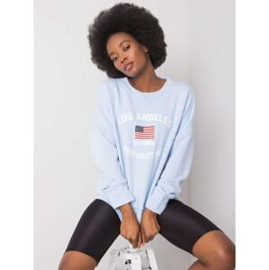 Dámska mikina s potlačou Loretta RUE PARIS light blue