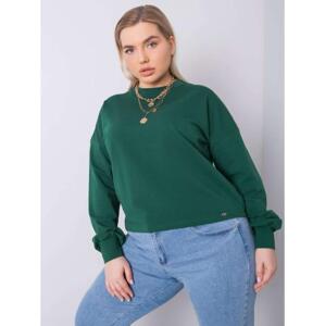 Dámska plus size mikina FLORENTIA tmavozelená