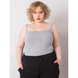 Dámsky plus size top s ramienkami Scarlette sivý