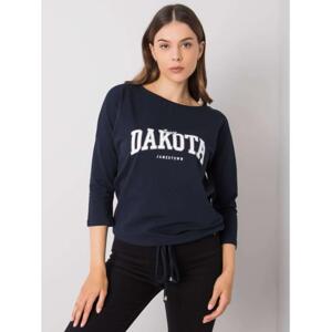Dámska blúzka s potlačou Rosita RUE PARIS navy blue