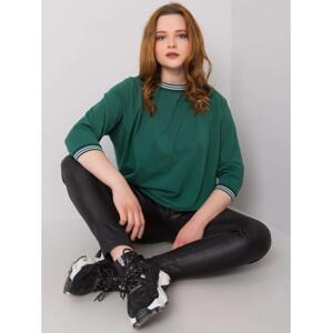 Dámska blúzka plus size PEARL tmavozelená