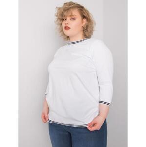 Dámska blúzka plus size PEARL white
