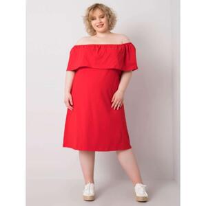 Dámske plus size šaty Spanish KEILY red