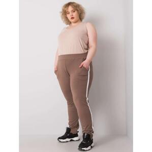 Dámske plus size tepláky KAIRI beige