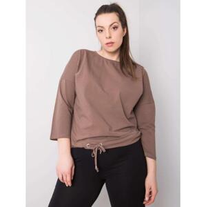 Dámska blúzka plus size SANDY brown
