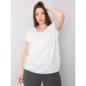 Dámska blúzka plus size z bavlny CELESTE white
