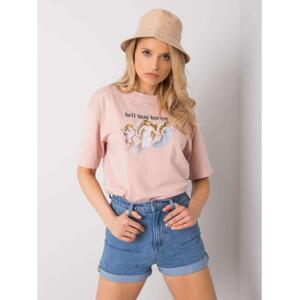 Dámske tričko s potlačou Jasmine RUE PARIS pink