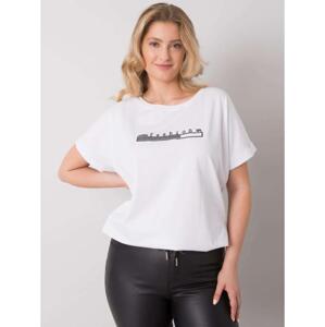 Dámska blúzka plus size MAVIS biela