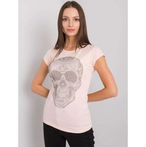 Dámske tričko SKULL svetlo ružová