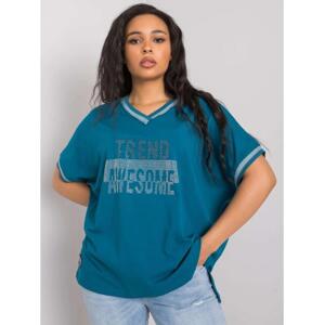 Dámska blúzka plus size BILLI modrá
