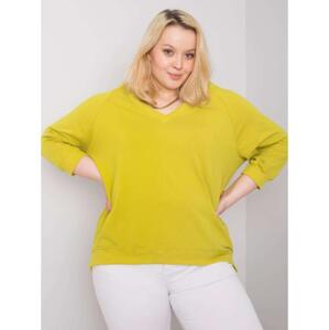 Dámska plus size mikina ALEXANFRIA svetlo zelená