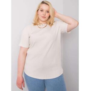 Dámska plus size blúzka STELLA light beige