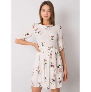 Dámske kvetinové šaty AZARIAH light beige