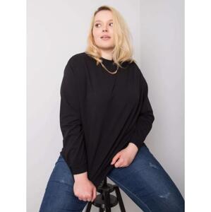 Dámska plus size bavlnená mikina HARMONY black