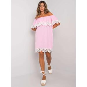 Dámske čipkované šaty Spanish LEElight pink