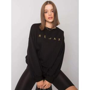 Dámska mikina s textom ADELYN čierna