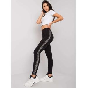 Dámske legíny RUE PARIS pruhované Akemi black