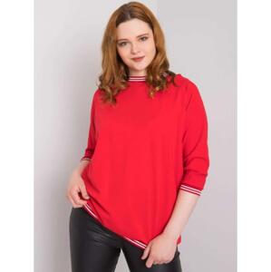 Dámska plus size bavlnená blúzka PEARL red