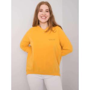Dámska plus size bavlnená mikina NAENIA žltá