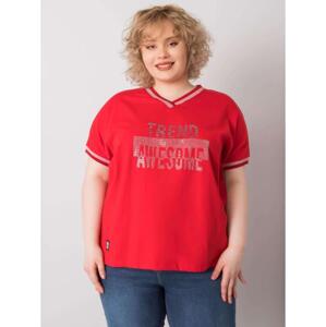 Dámska blúzka plus size BILLI červená