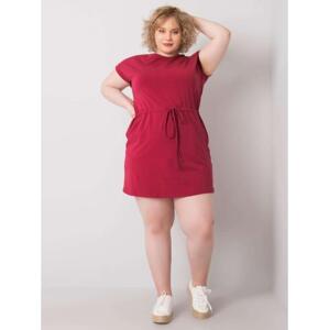 Dámske plus size šaty KORI burgundy