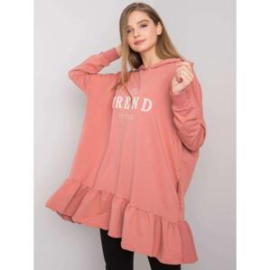 Dámska oversize tunika s kapucňou VANESSA pink