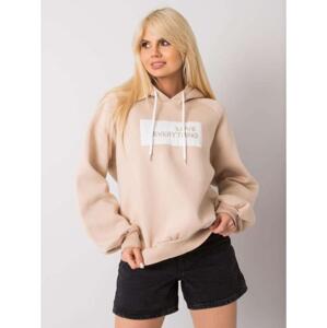 Dámska oversize mikina s kapucňou DINA beige