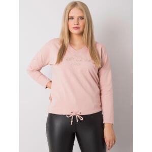 Dámska plus size blúzka SHERYLIN špinavá ružová