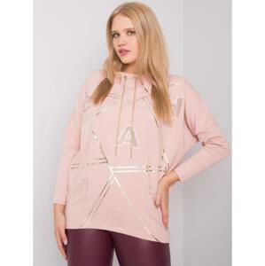 Dámska blúzka s dlhým rukávom plus size DIARRA pink