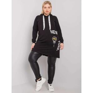 Dámska tunika s kapucňou plus size ASHFORD black