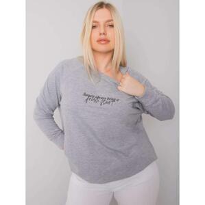 Dámska melanžová plus size mikina MARLOW sivá